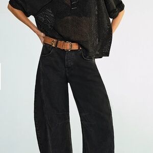 We The Free Black Wide Leg Flare Jeans